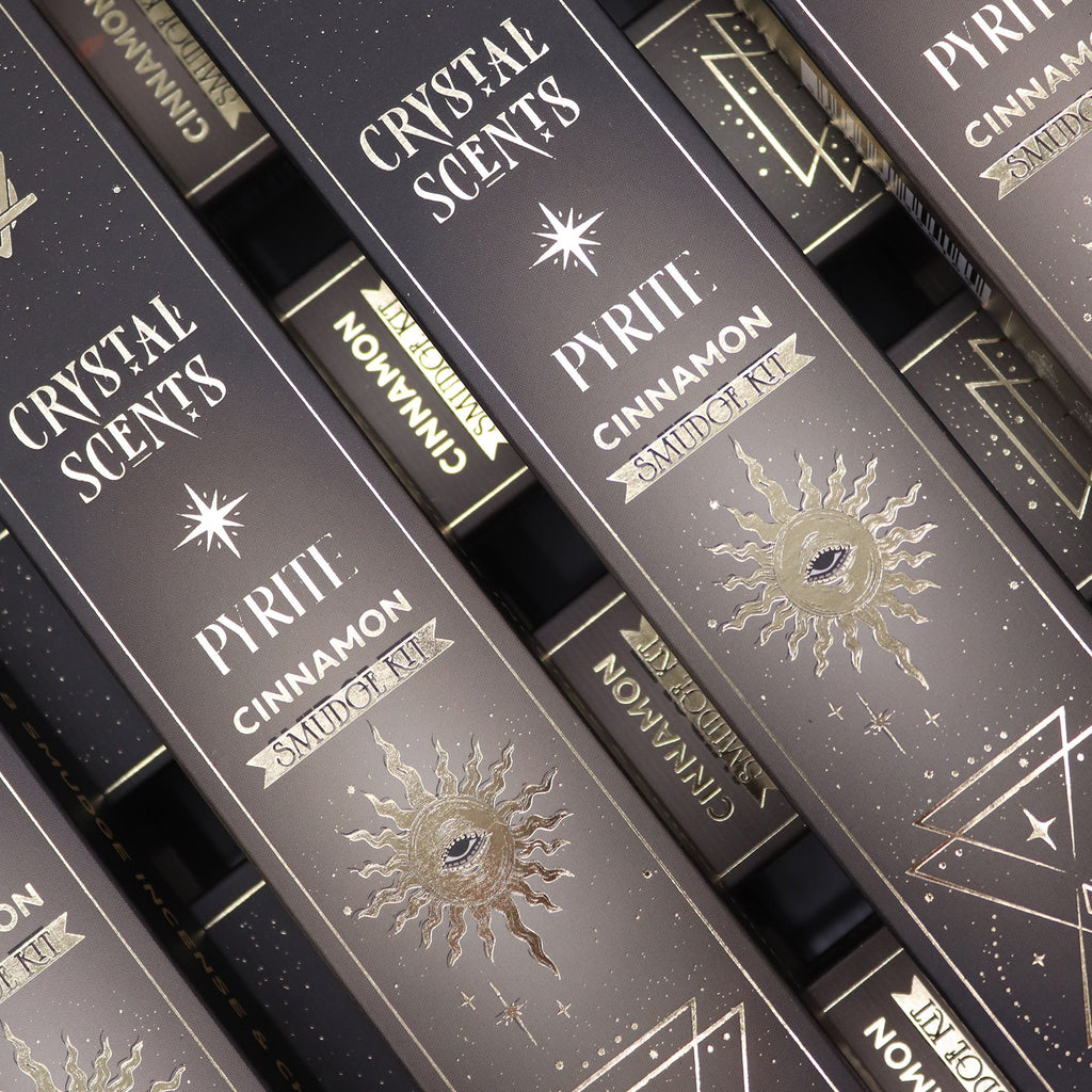 Pyrite Crystal Scents Smudge Incense Cinnamon