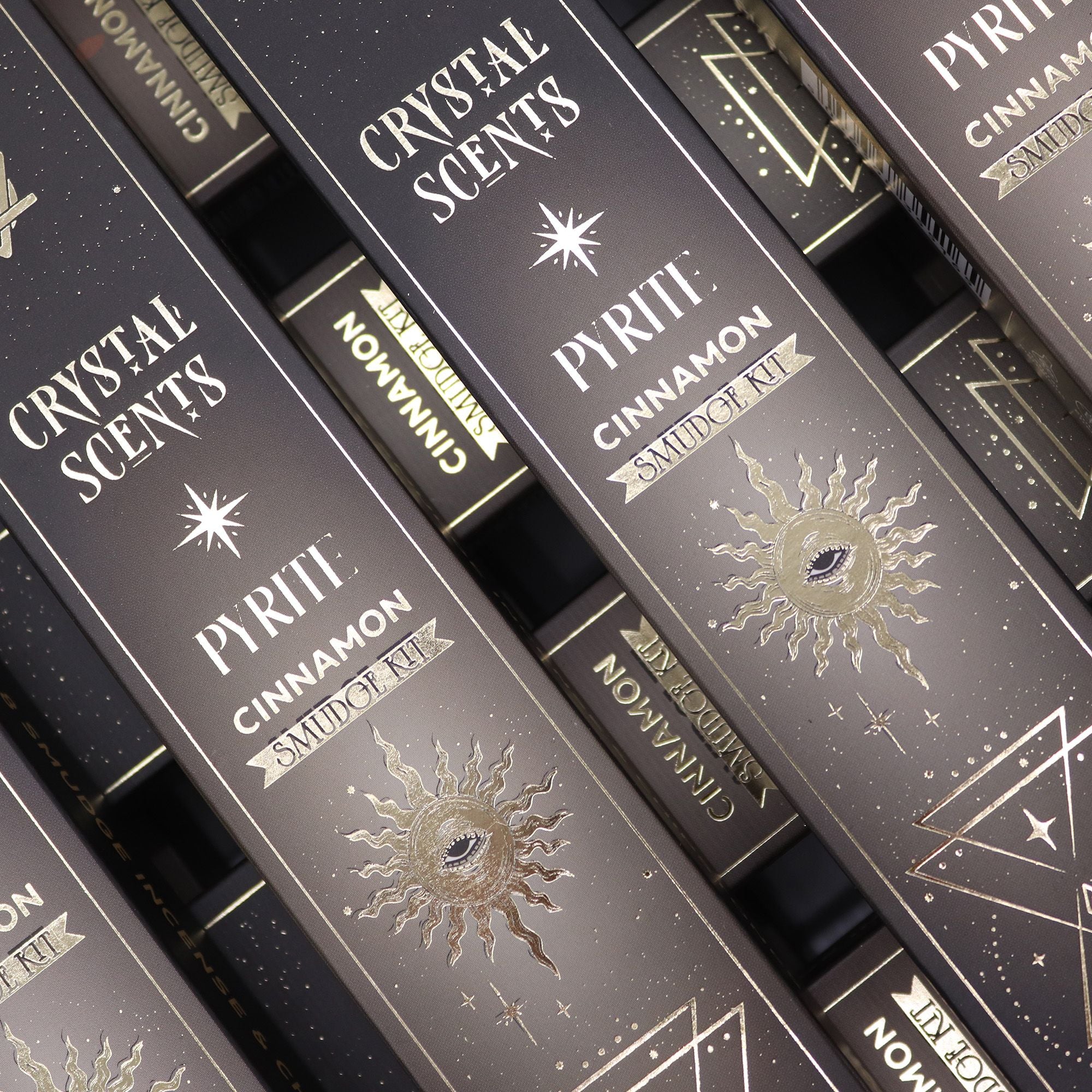 Pyrite Crystal Scents Smudge Incense Cinnamon