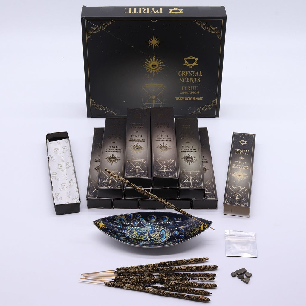 Pyrite Crystal Scents Smudge Incense Cinnamon