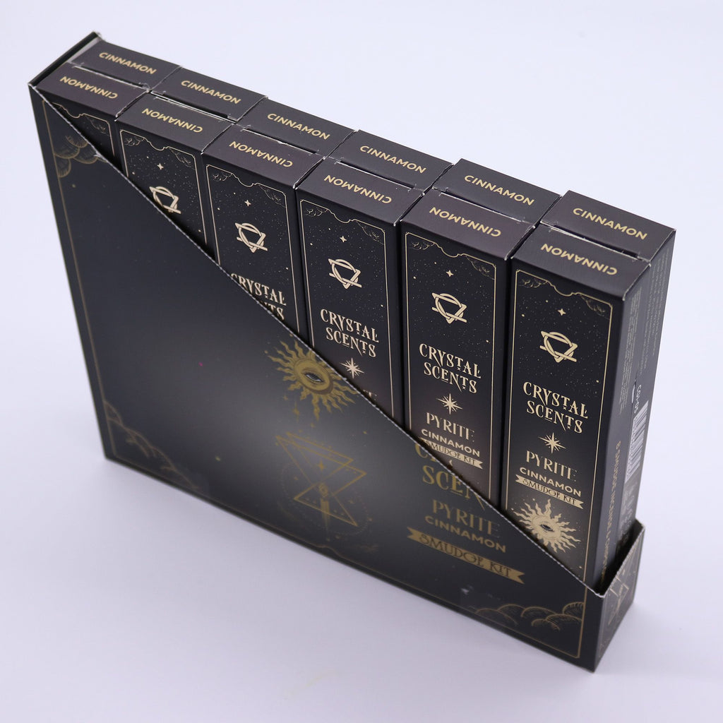 Pyrite Crystal Scents Smudge Incense Cinnamon