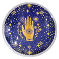 Triple Leg Enamelled Offering Plate - Hamsa Midnight Blue