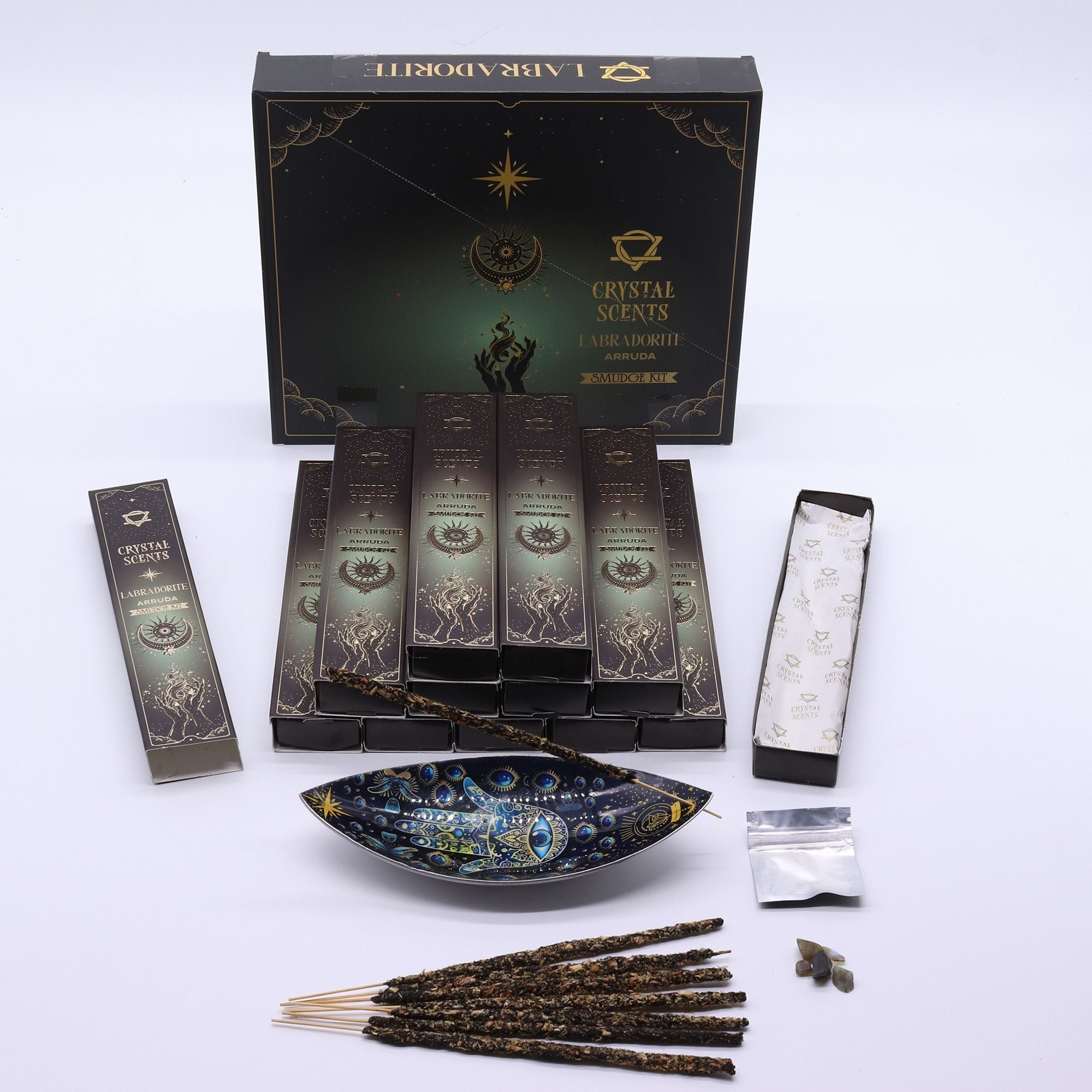 Labradorite Crystal Scents Smudge Incense Arruda