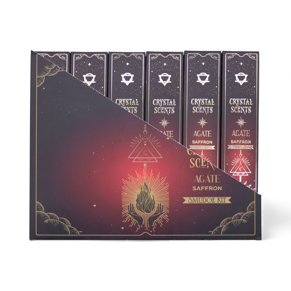 Red Agate Crystal Scents Smudge Incense Saffron