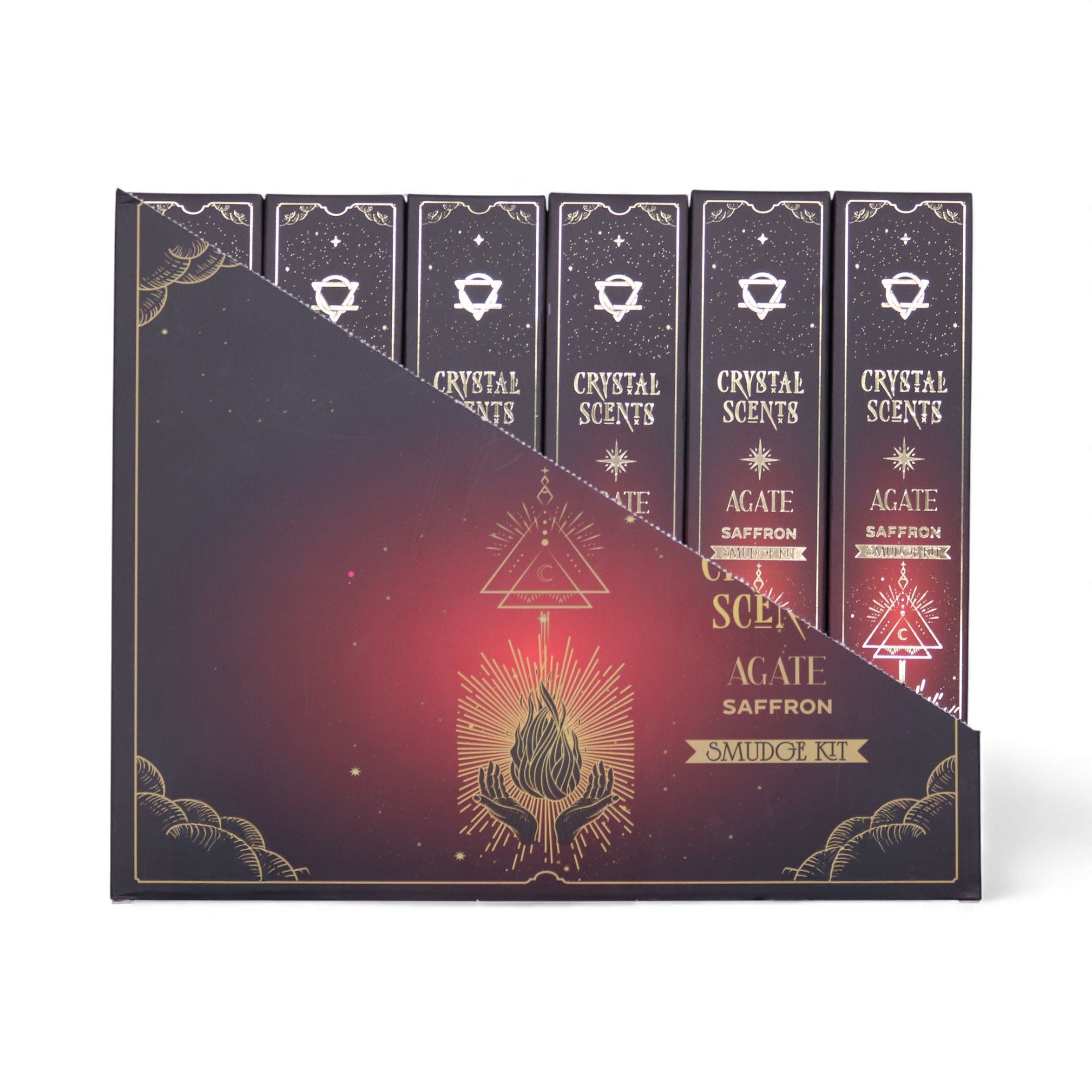 Red Agate Crystal Scents Smudge Incense Saffron