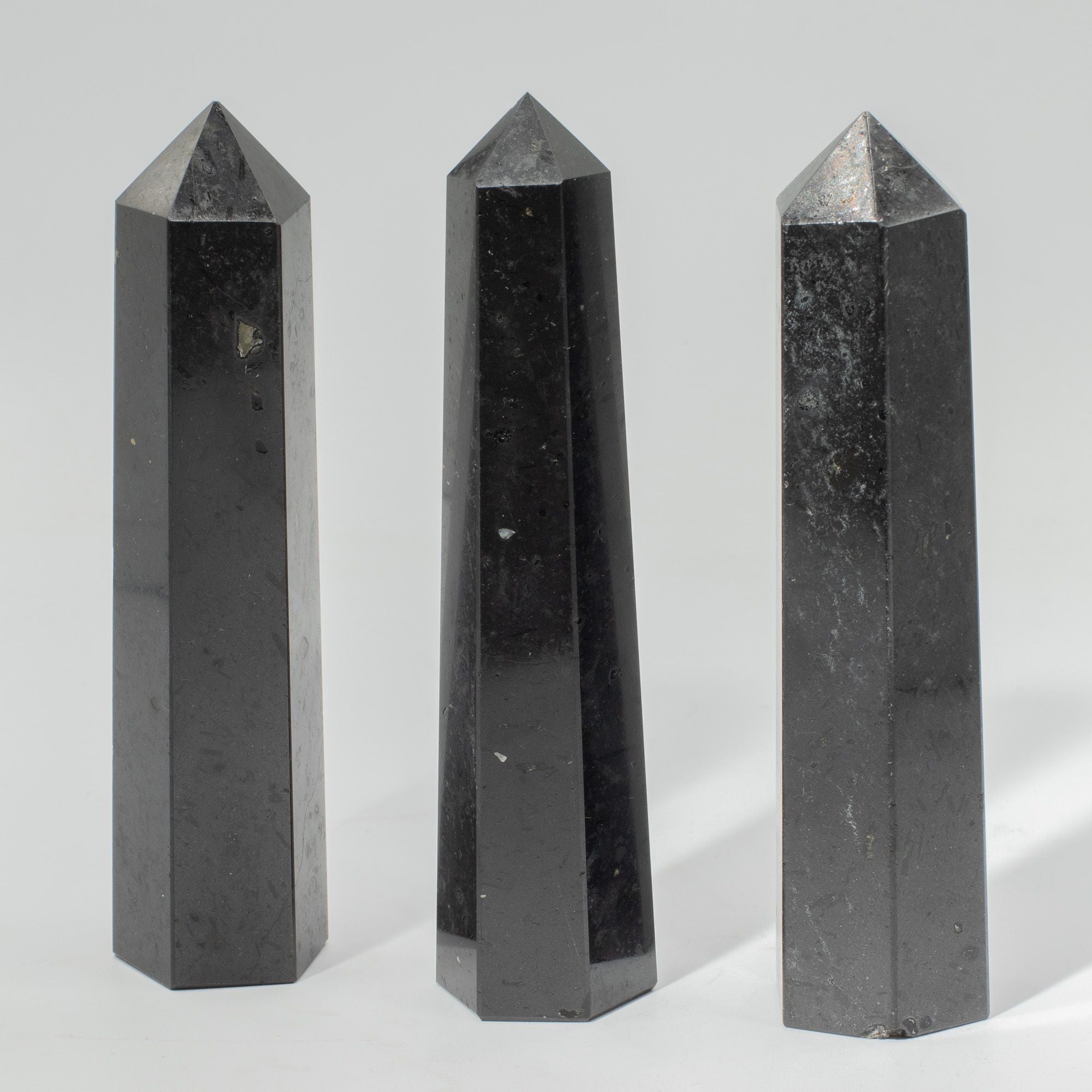 Gemstone Six Face Obelisk Point approx 17cm - Black Tourmaline