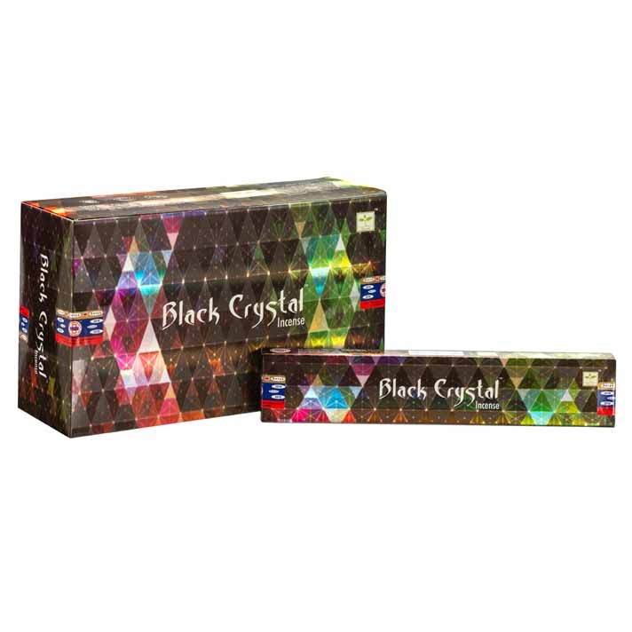 Satya Black Crystal Incense 15g