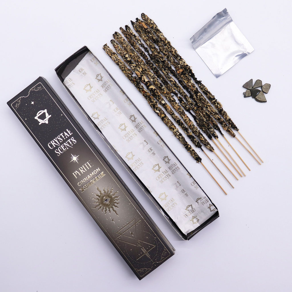 Pyrite Crystal Scents Smudge Incense Cinnamon