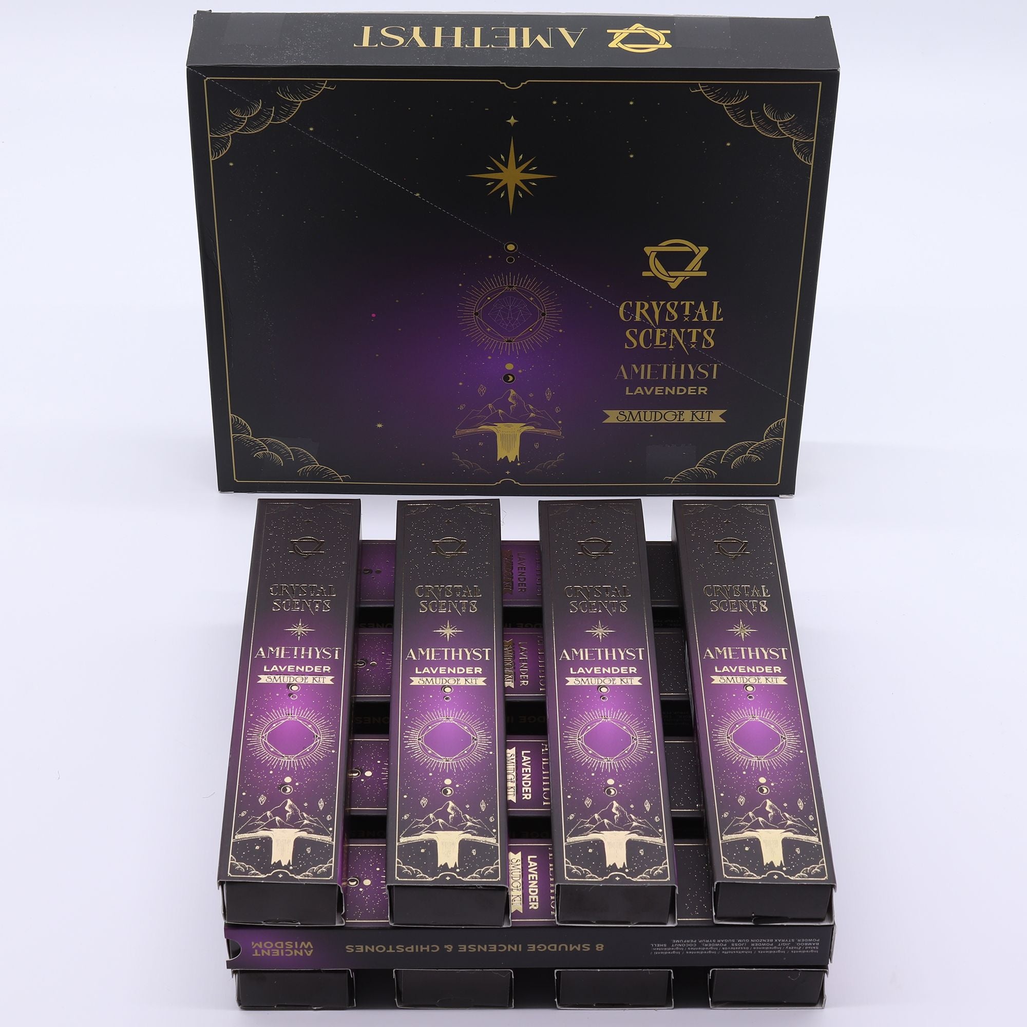 Amethyst Crystal Scents Smudge Incense - Lavender