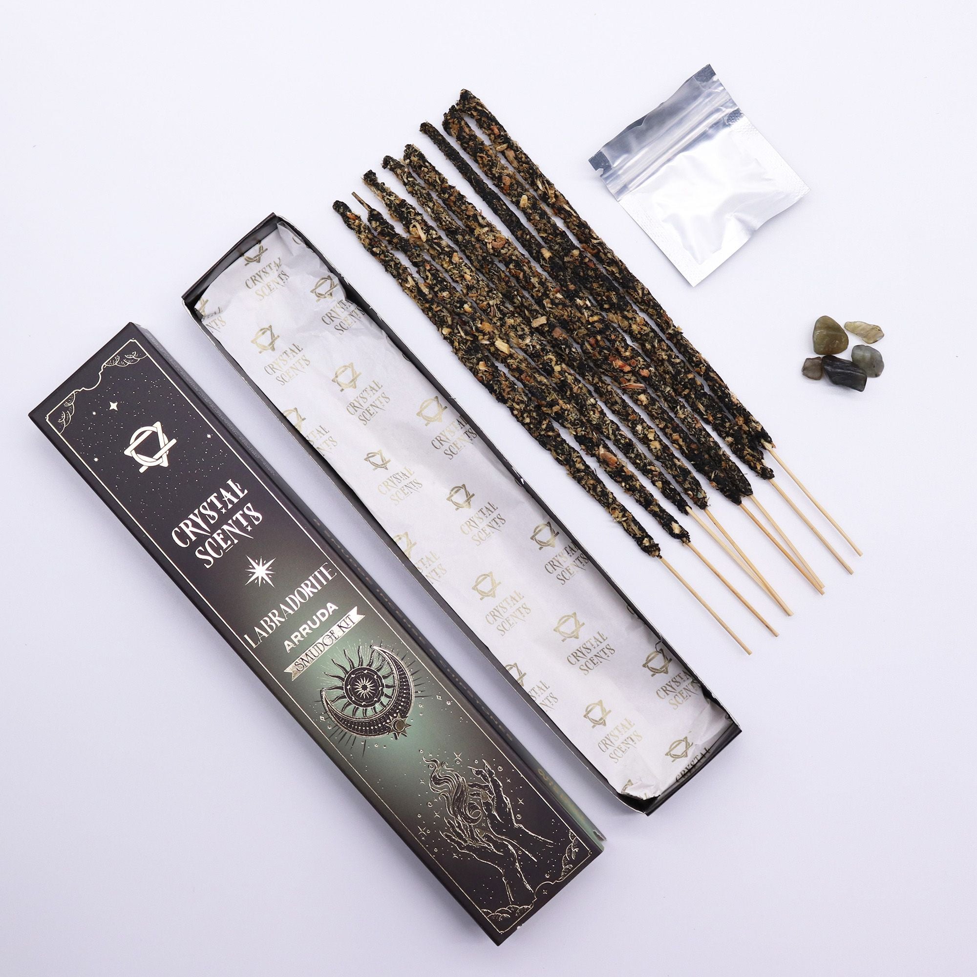 Labradorite Crystal Scents Smudge Incense Arruda