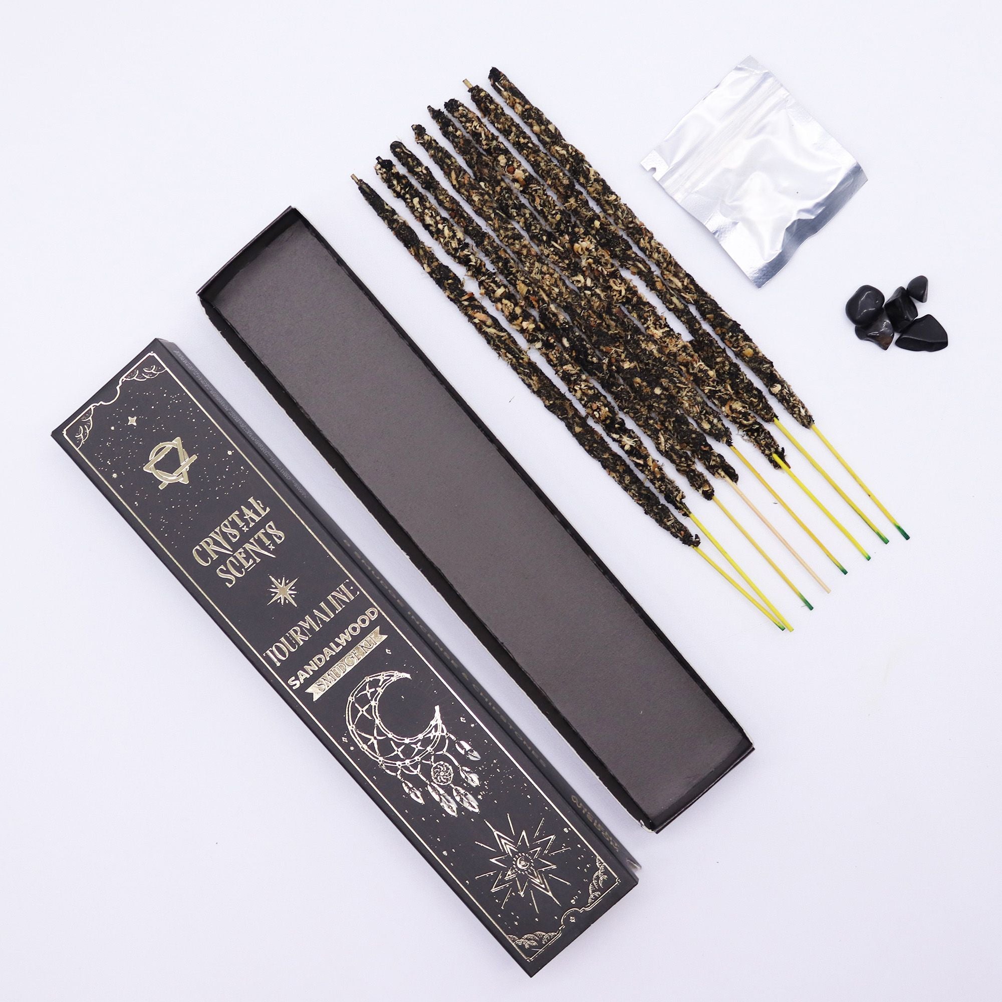 Tourmaline Crystal Scents Smudge Incense Sandalwood