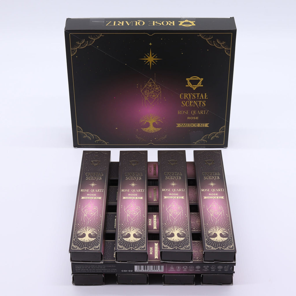 Rose Quartz Crystal Scents Smudge Incense Rose