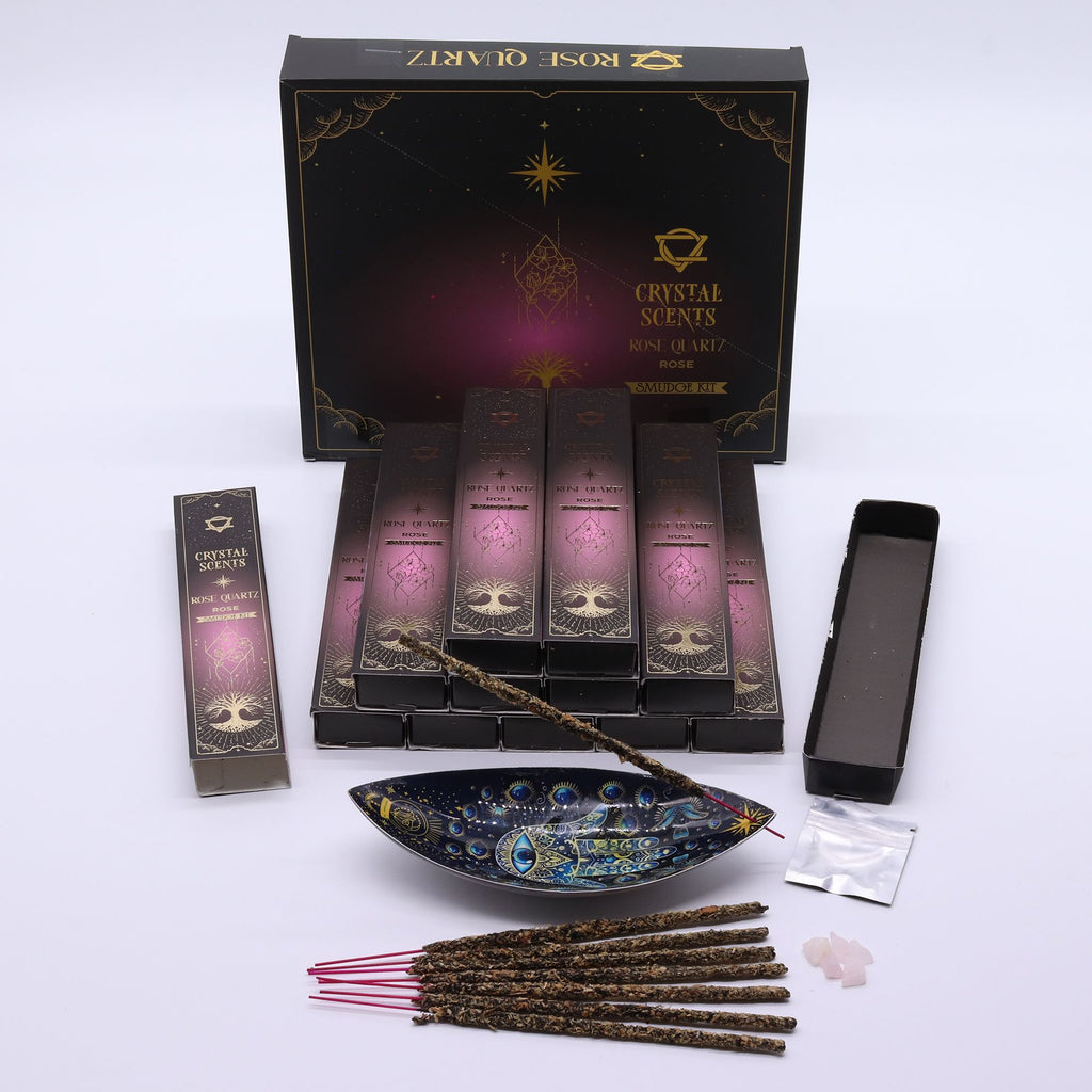 Rose Quartz Crystal Scents Smudge Incense Rose