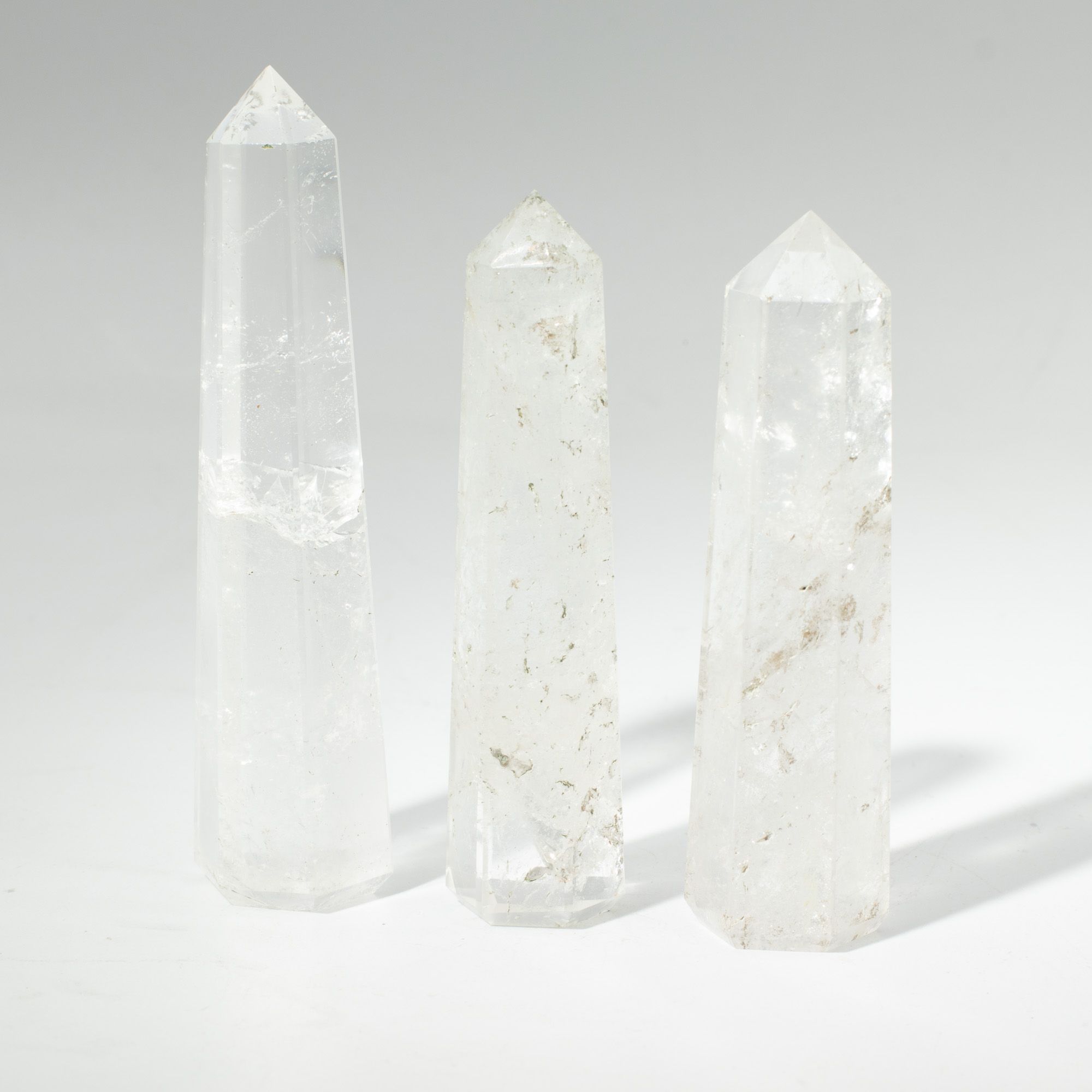 Gemstone Six Face Obelisk Point approx 11cm  - Clear Quartz