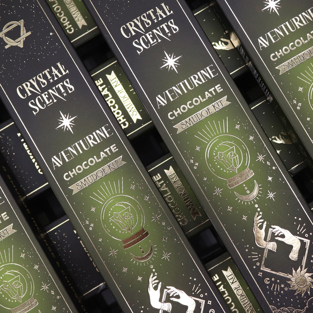 Aventurine Crystal Scents Smudge Incense Chocolate