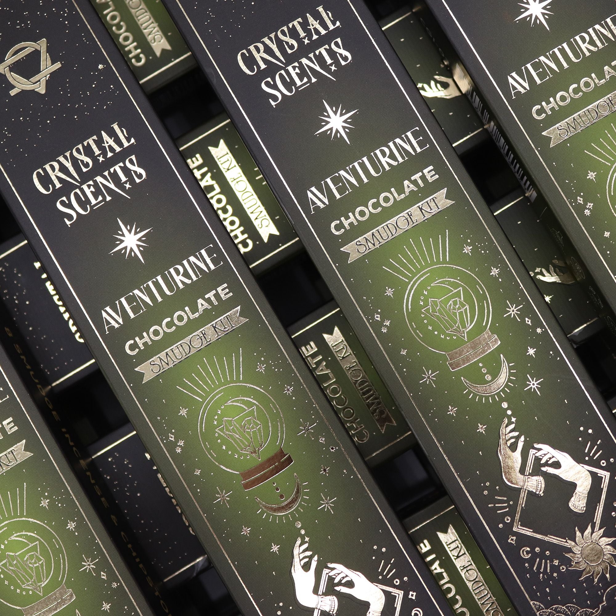 Aventurine Crystal Scents Smudge Incense Chocolate