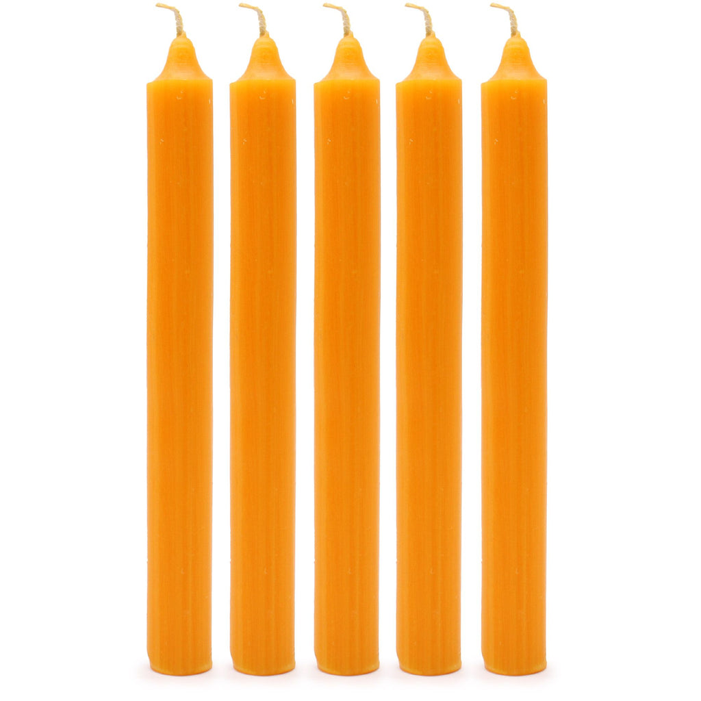Solid Colour Dinner Candle Set - Pack of 21 - Rustic Mango