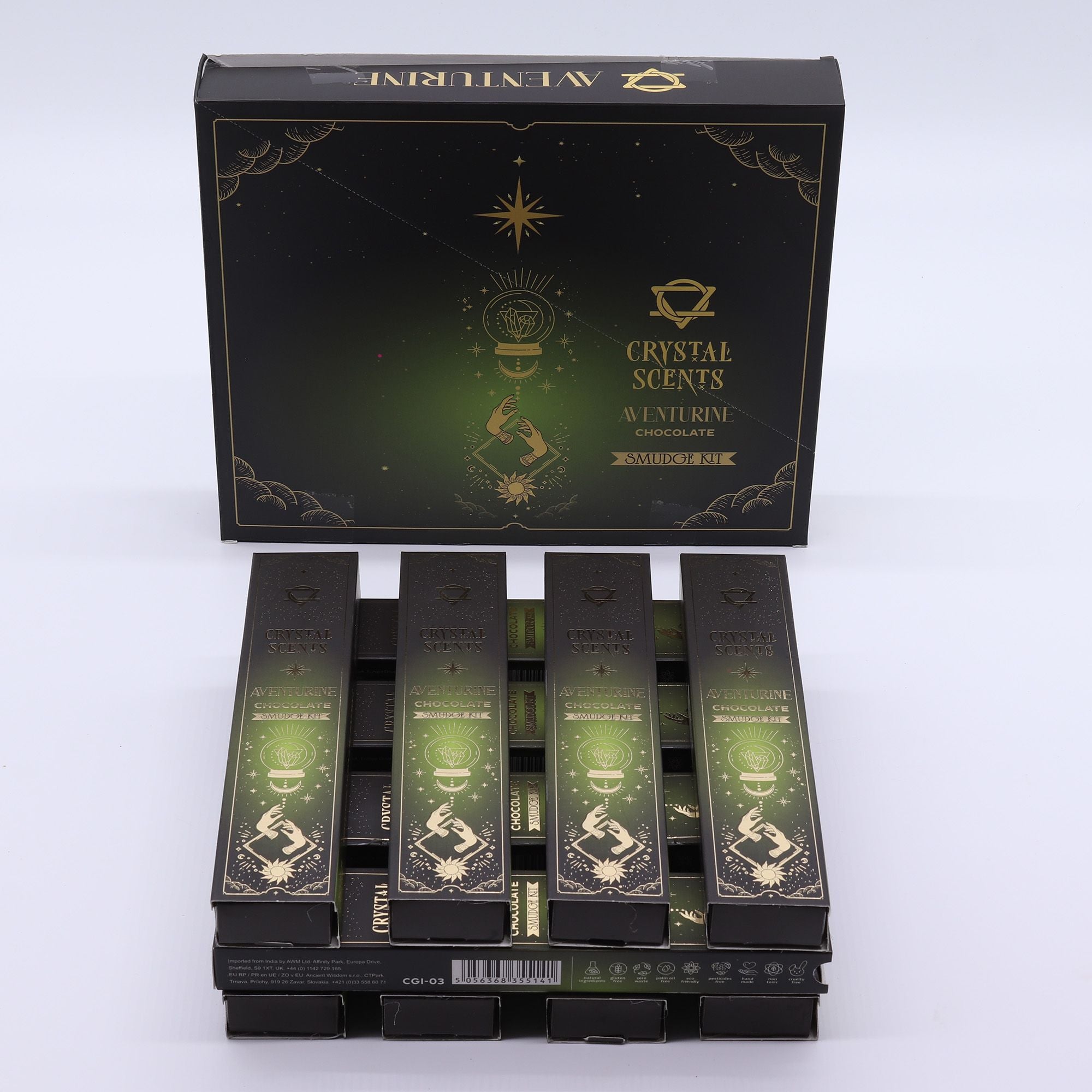 Aventurine Crystal Scents Smudge Incense Chocolate