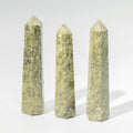 Gemstone Six Face Obelisk Point approx 11cm  - Epidote